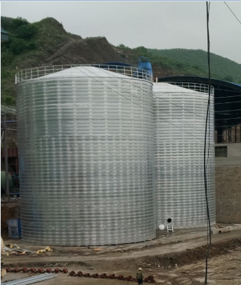 镇康粮食钢板仓的安装全过程不用热焊接